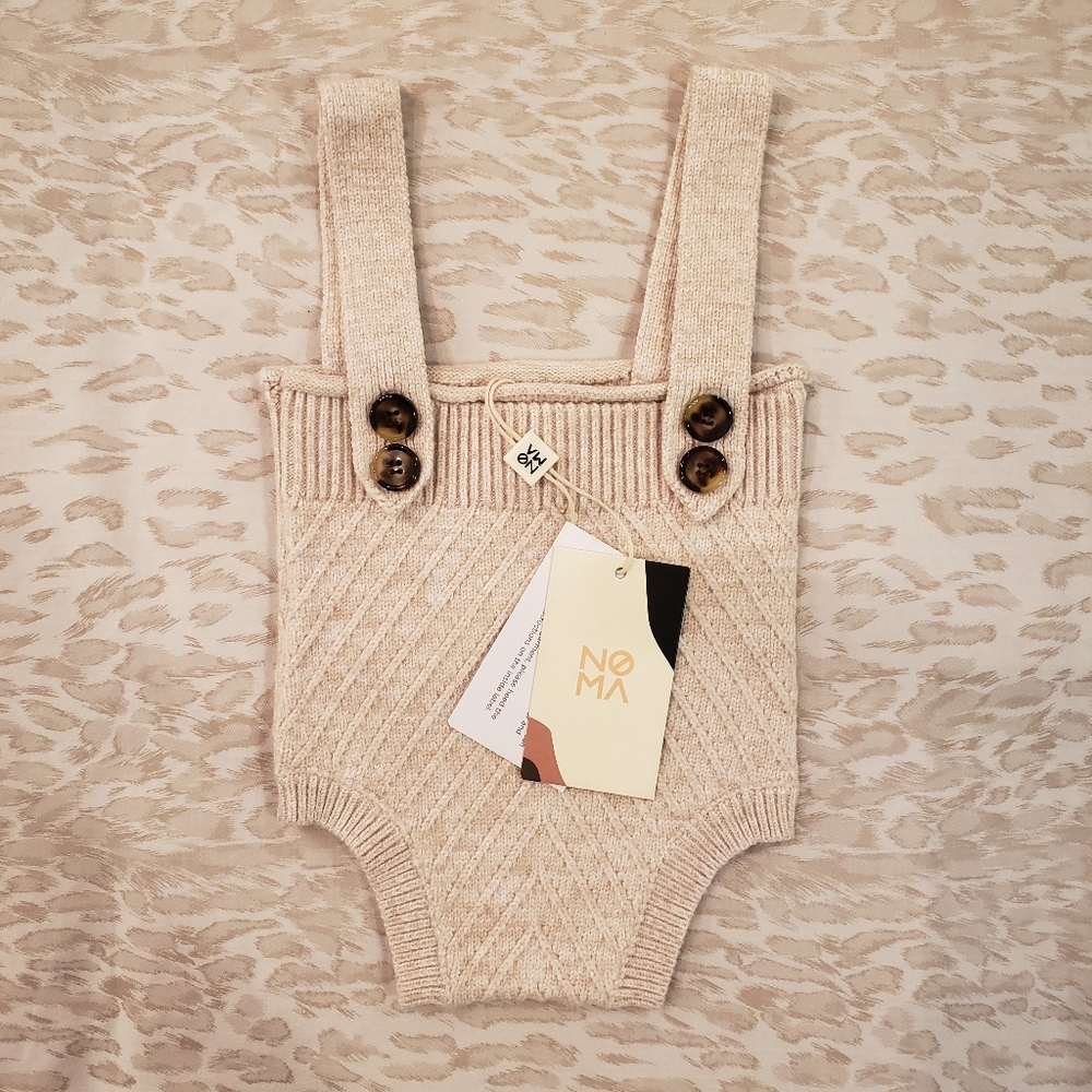 NOMA Cream Knit Overalls 9-12M BNWT